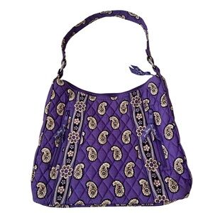 Vera Bradley "Simply Violet" Retired Quilted Purple Paisley Shoulder/Tote Bag